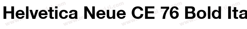 Helvetica Neue CE 76 Bold Italic字体转换